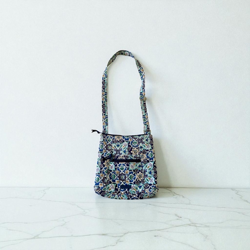 Vera Bradley Blue and White Patterned Crossbody Bag GUC